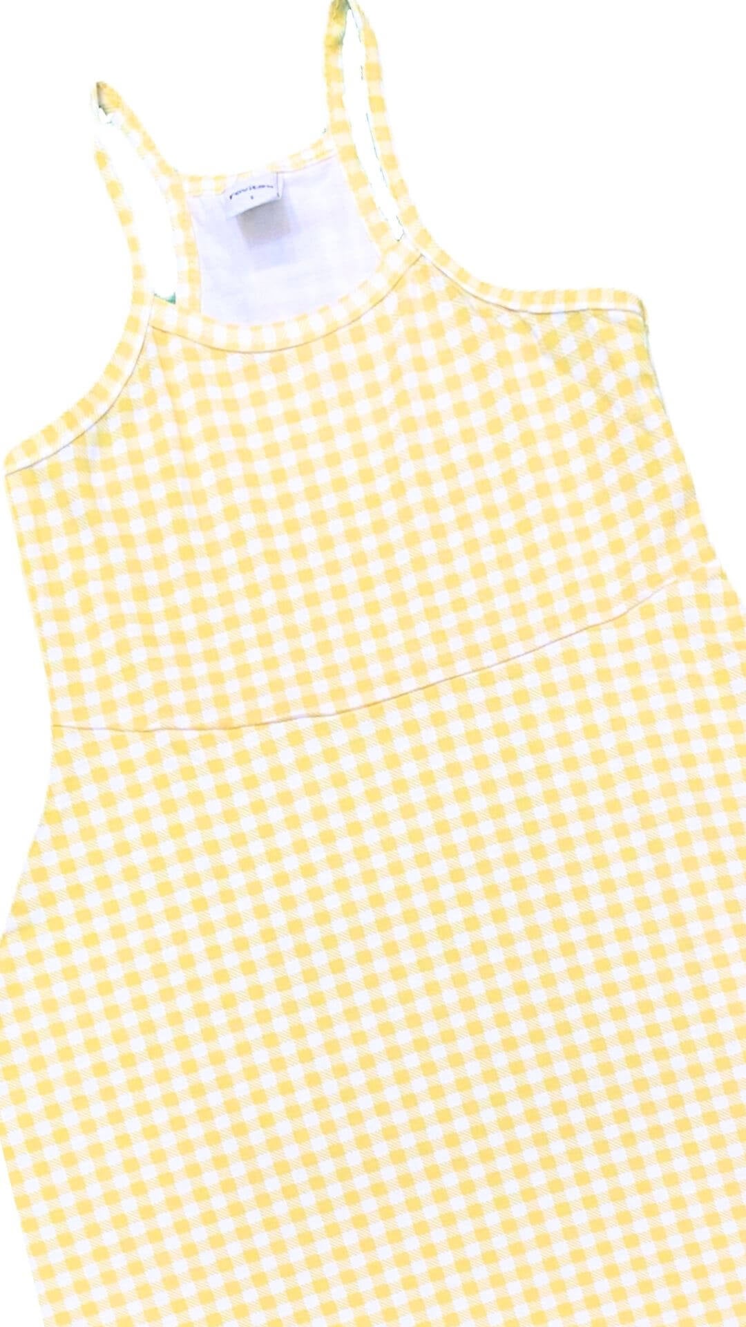 Vestido infantil Xadrez Amarelo - tamanho 1 - Rovitex