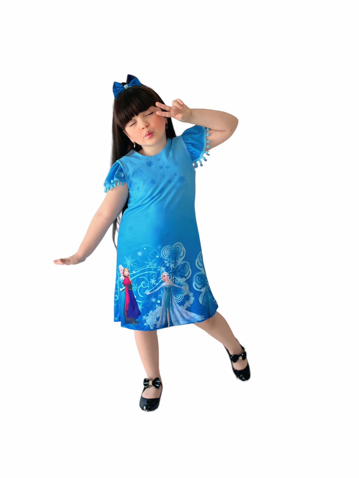 Vestido Frozen uma aventura congelante! - Tamanho do 2 ao 10