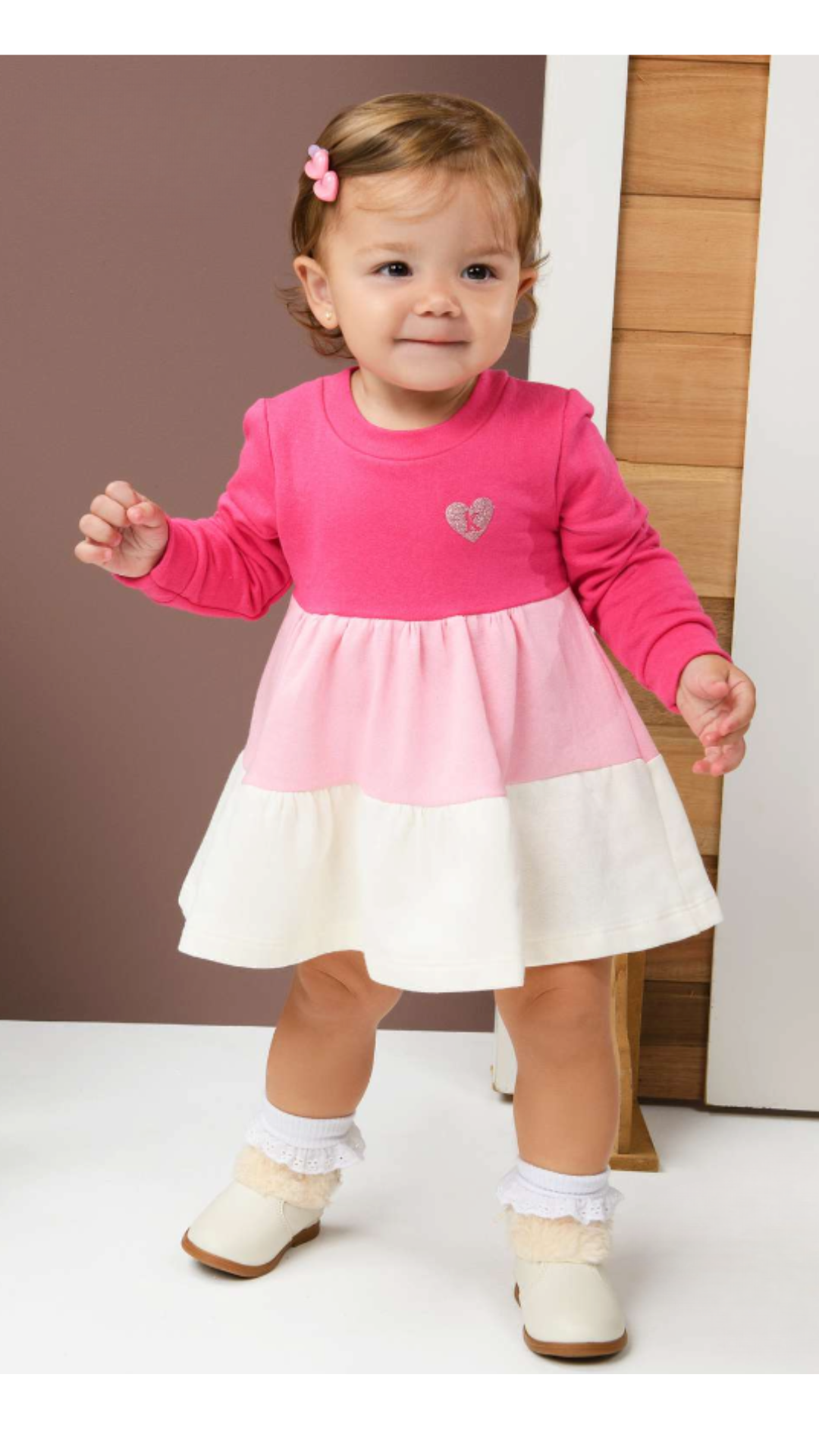 Vestido 3 Marias manga longa - Veste do 4 ao 8