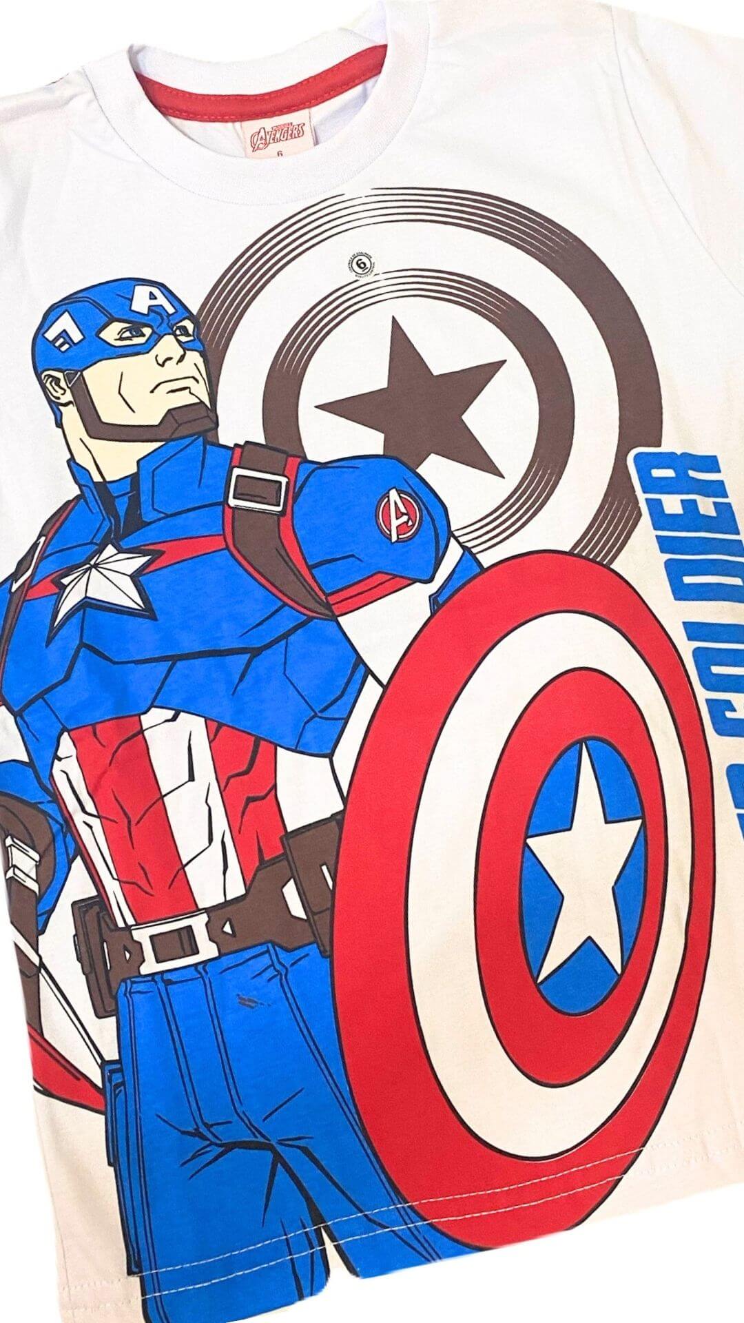 Conjunto Infantil Masculino Capitão América - Tamanhos 4 e 6