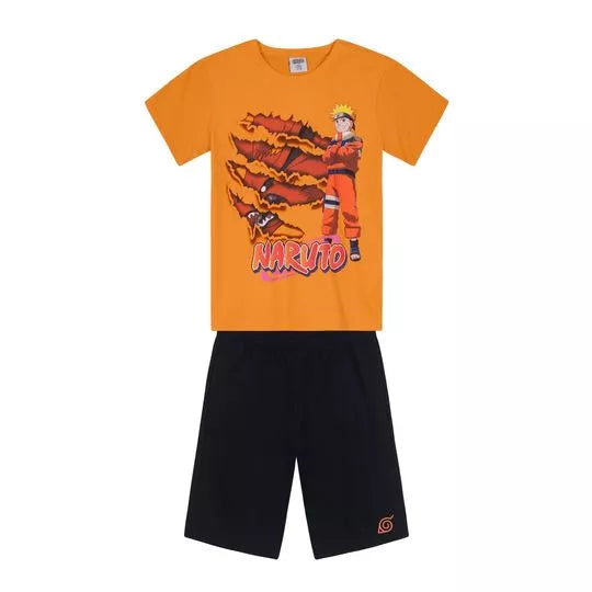 Conjunto Naruto - Tamanho 6 ao 14 - Brandili