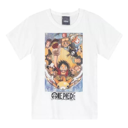 Camiseta One Piece - Tamanho 6 ao 14 - Brandili