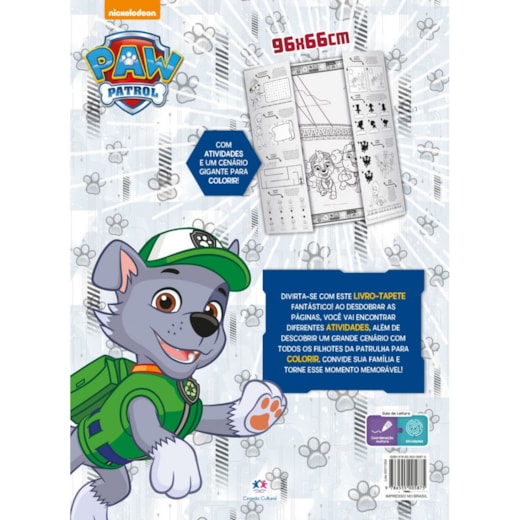 Poster Livrão de Colorir - Patrulha Canina - Paw Patrol - Nickelodeon