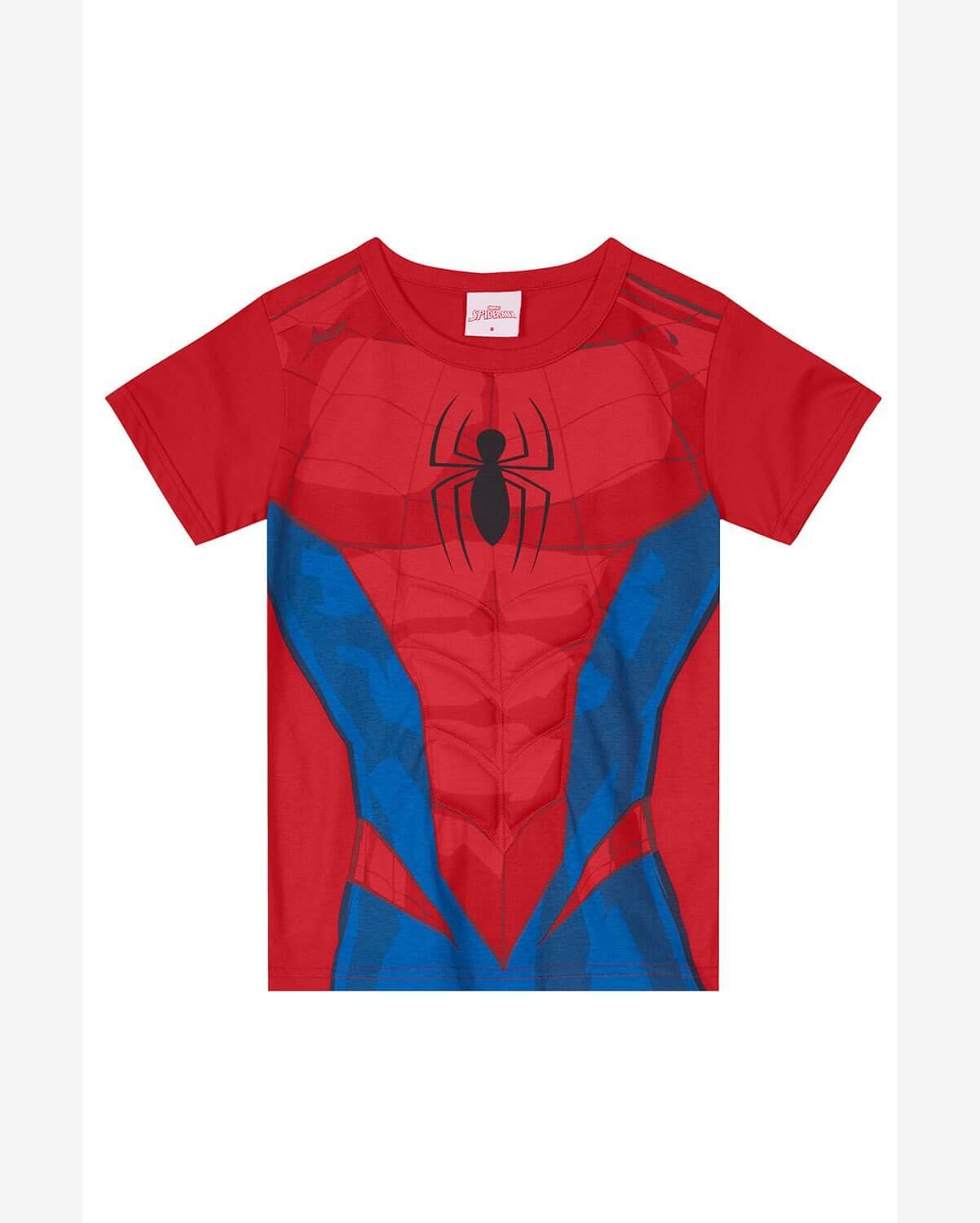 Camiseta Marvel Homem Aranha 3D - Tamanho 4 e 8 - Brandili