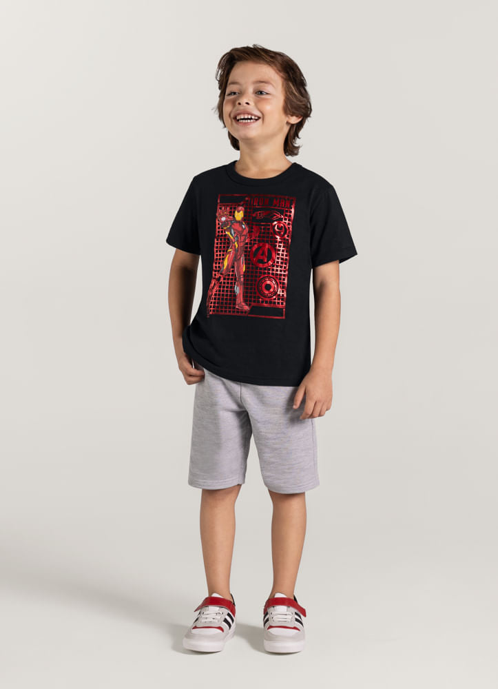 Camiseta Marvel Homem de Ferro | Iron Man - Tamanhos 1 e 6 - Brandili
