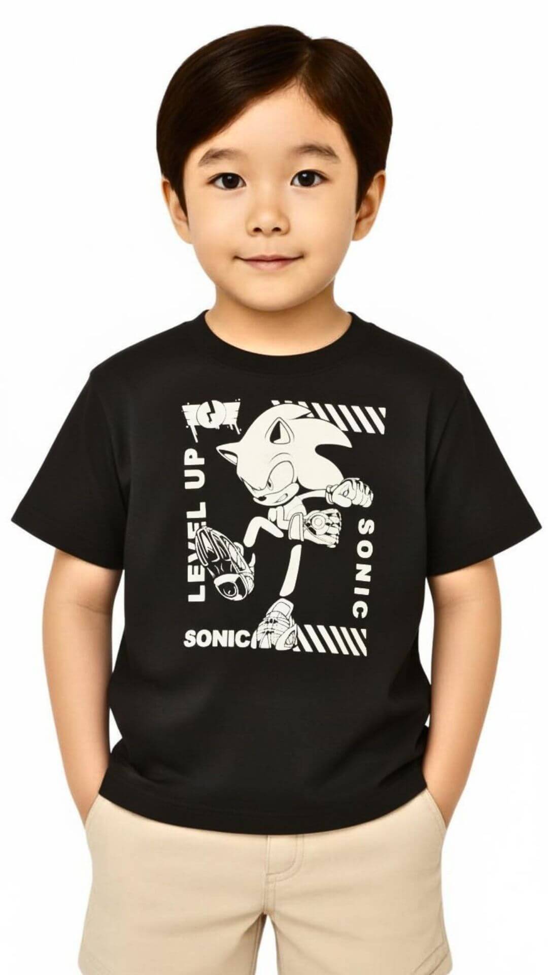 Camiseta Sonic Hedgehog - Tamanho 8 - Brandili