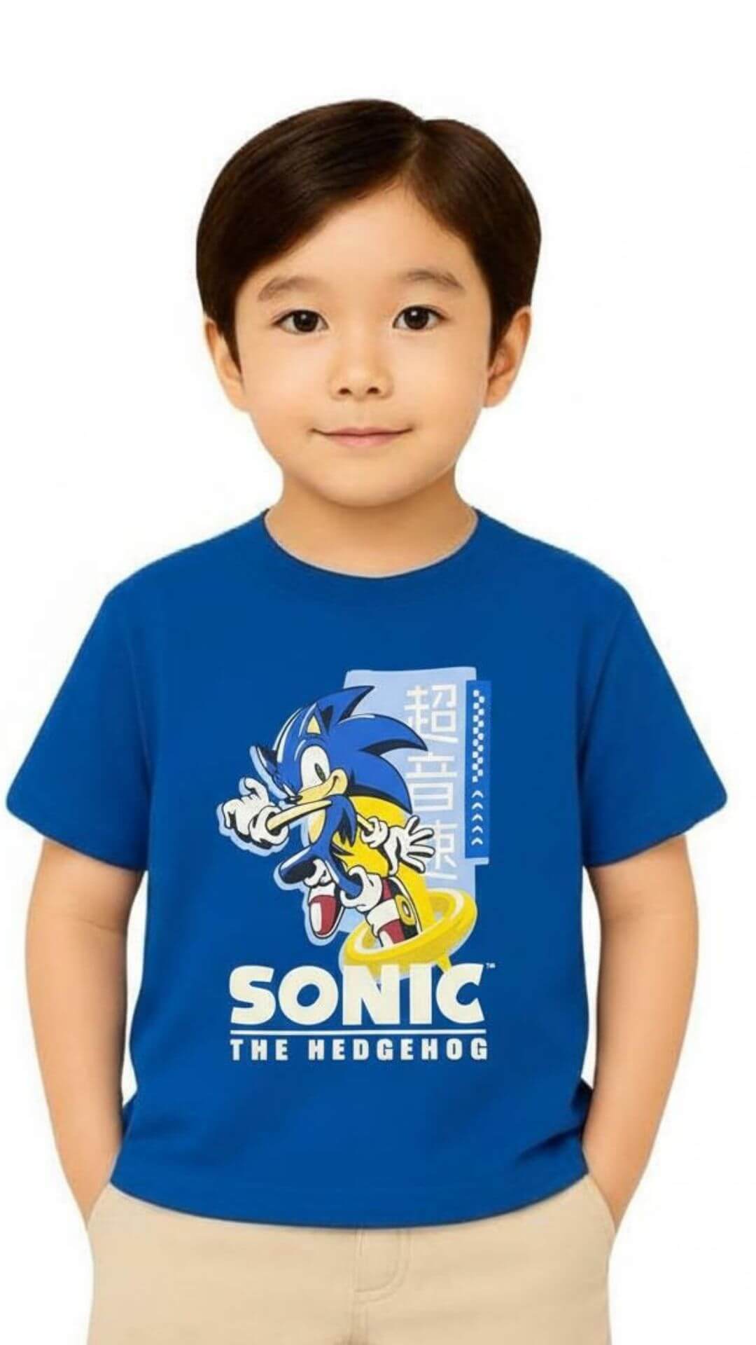 Camiseta Sonic Hedgehog - Tamanho 10 - Brandili