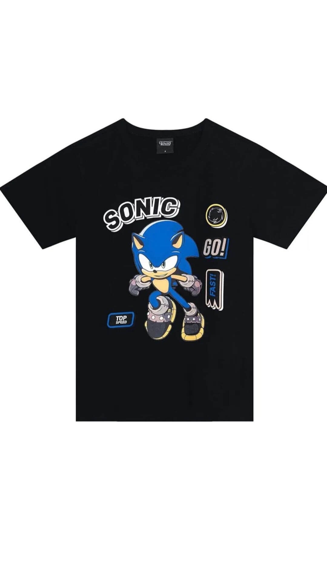 Camiseta Sonic Hedgehog Prime - Tamanho 4 - Brandili