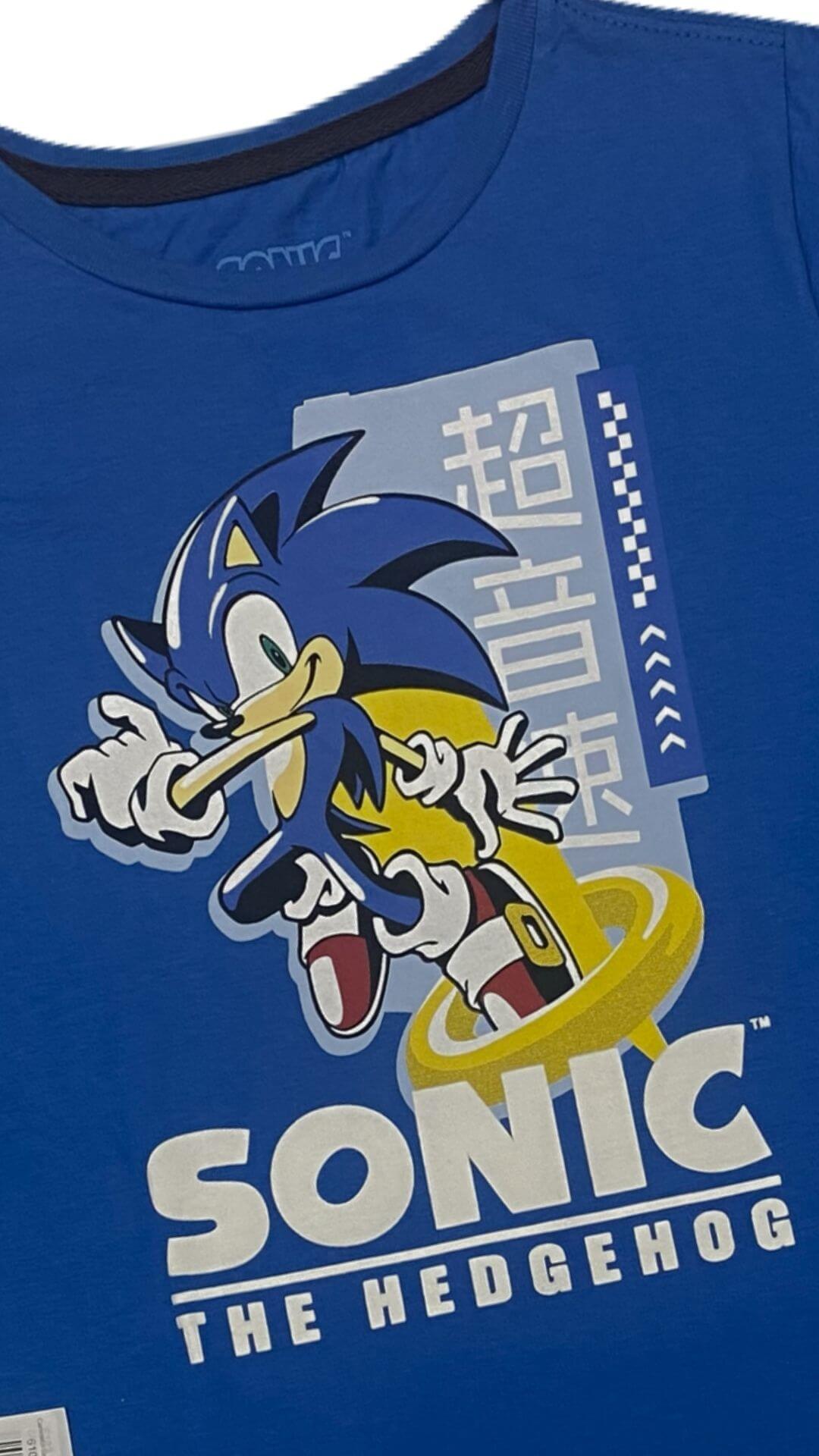 Camiseta Sonic Hedgehog - Tamanho 10 - Brandili