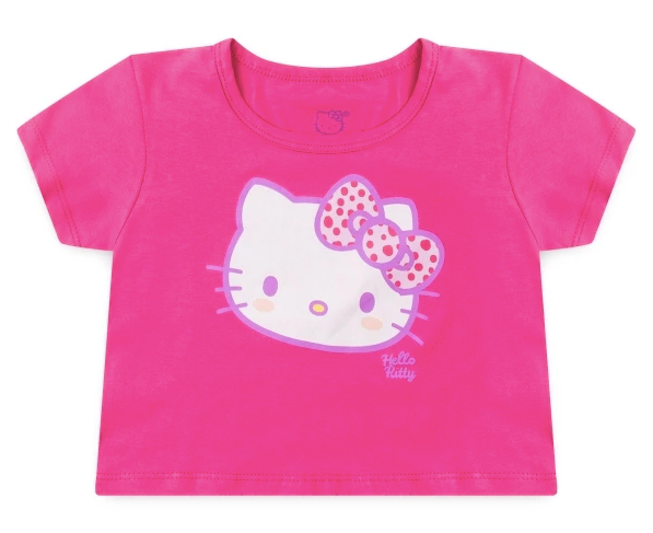 Conjunto Feminino Infantil Brilho - Hello Kitty - Tamanho do 2 ao 12