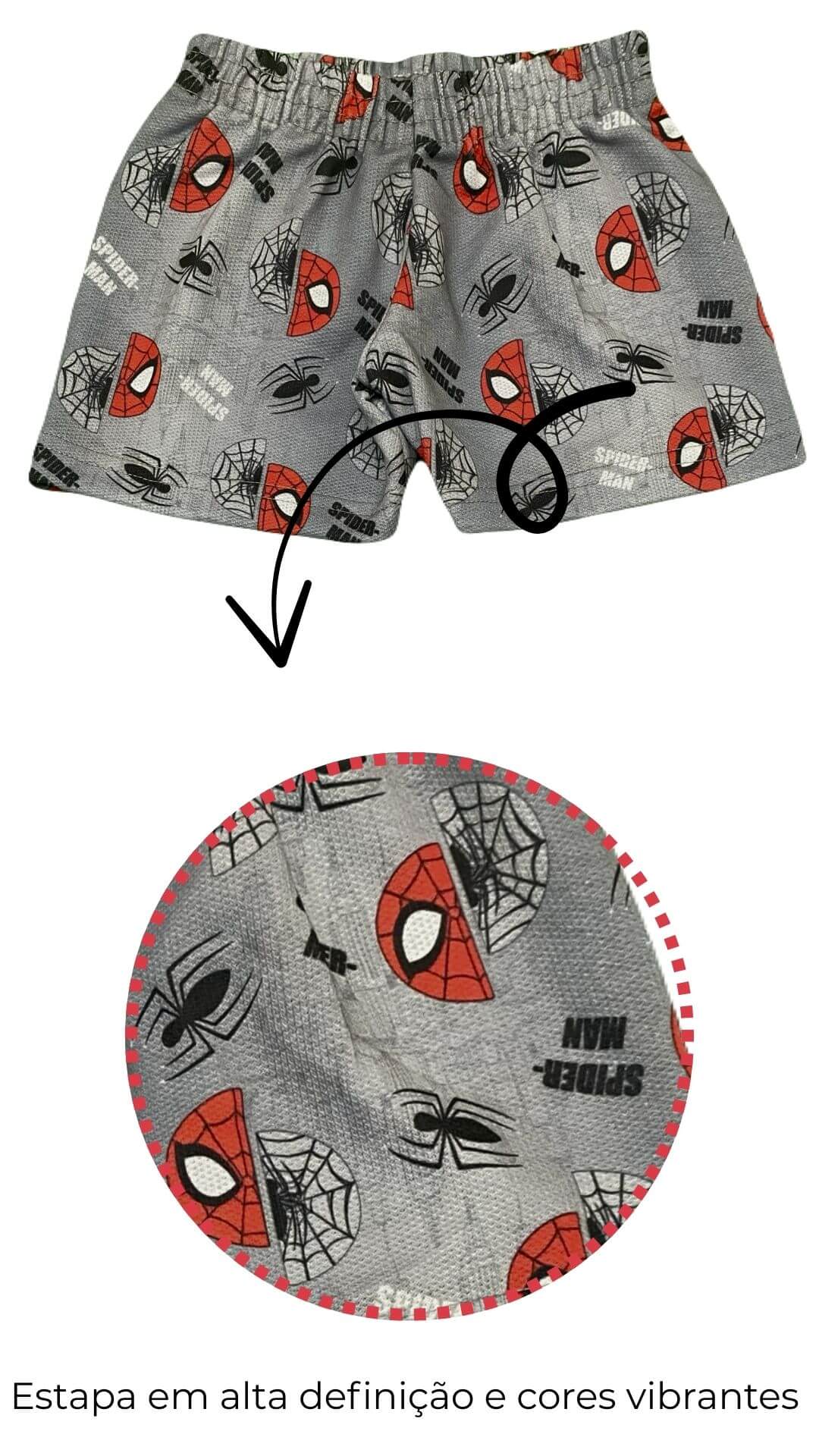 Conjunto Infantil Masculino Homem Aranha - Tamanho 1