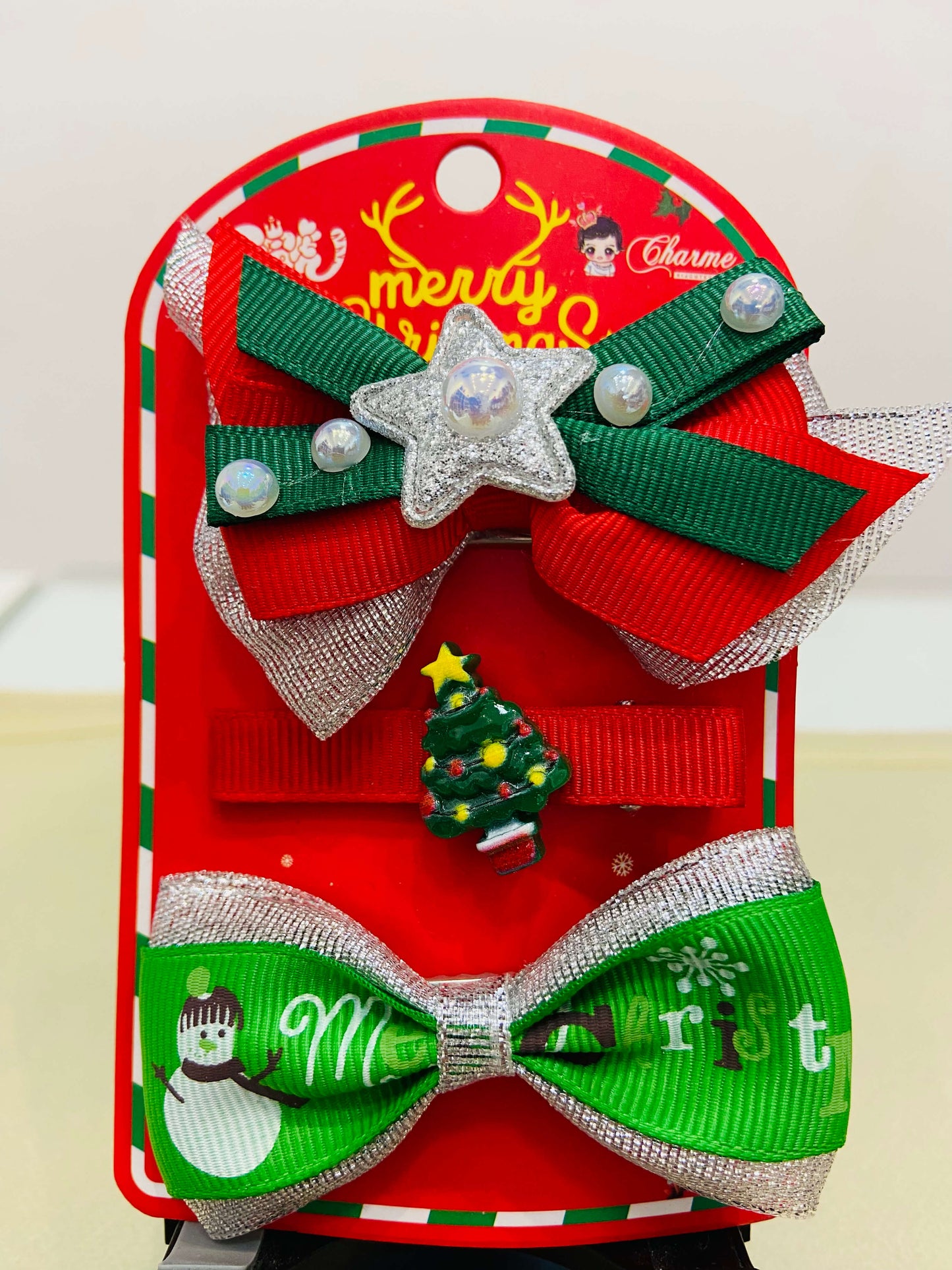 Kit fofo de 3 laços de Natal