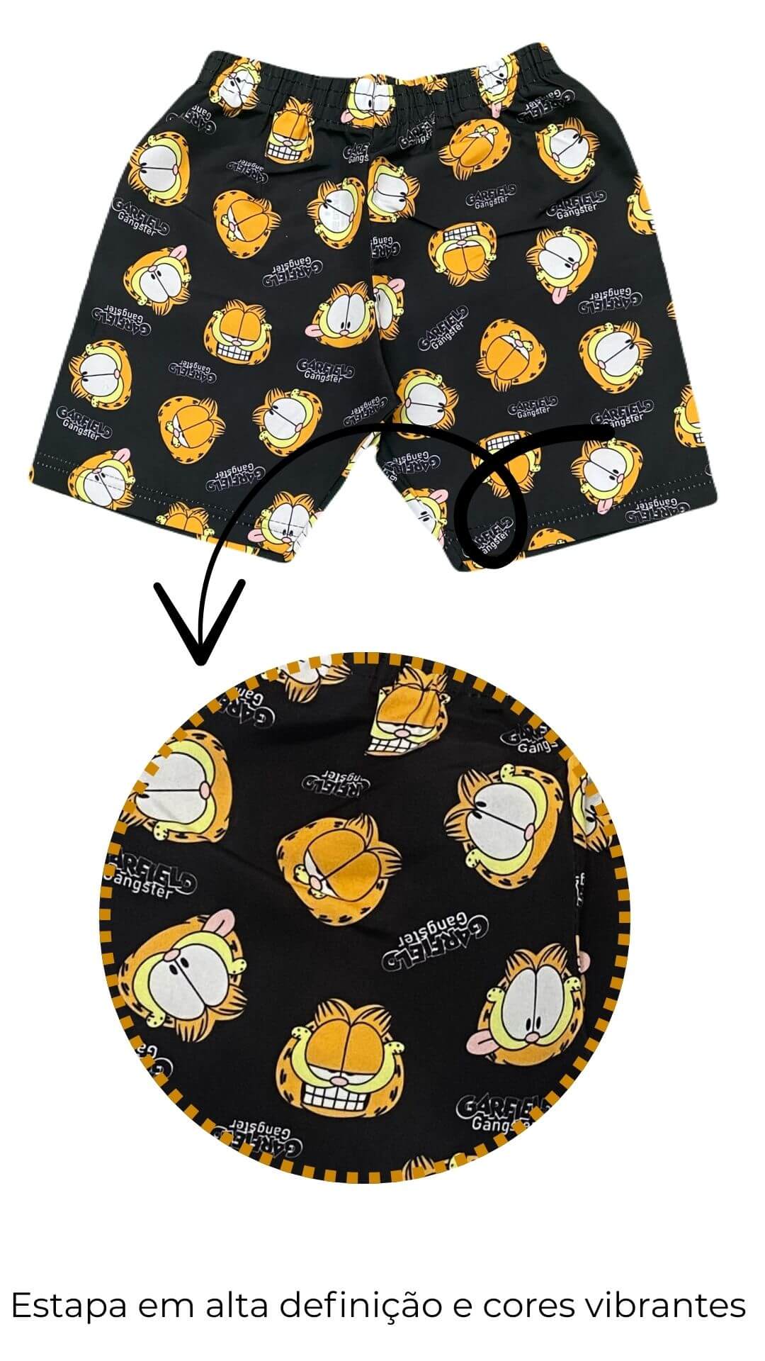 Conjunto Infantil Masculino Garfield - Tamanho 4