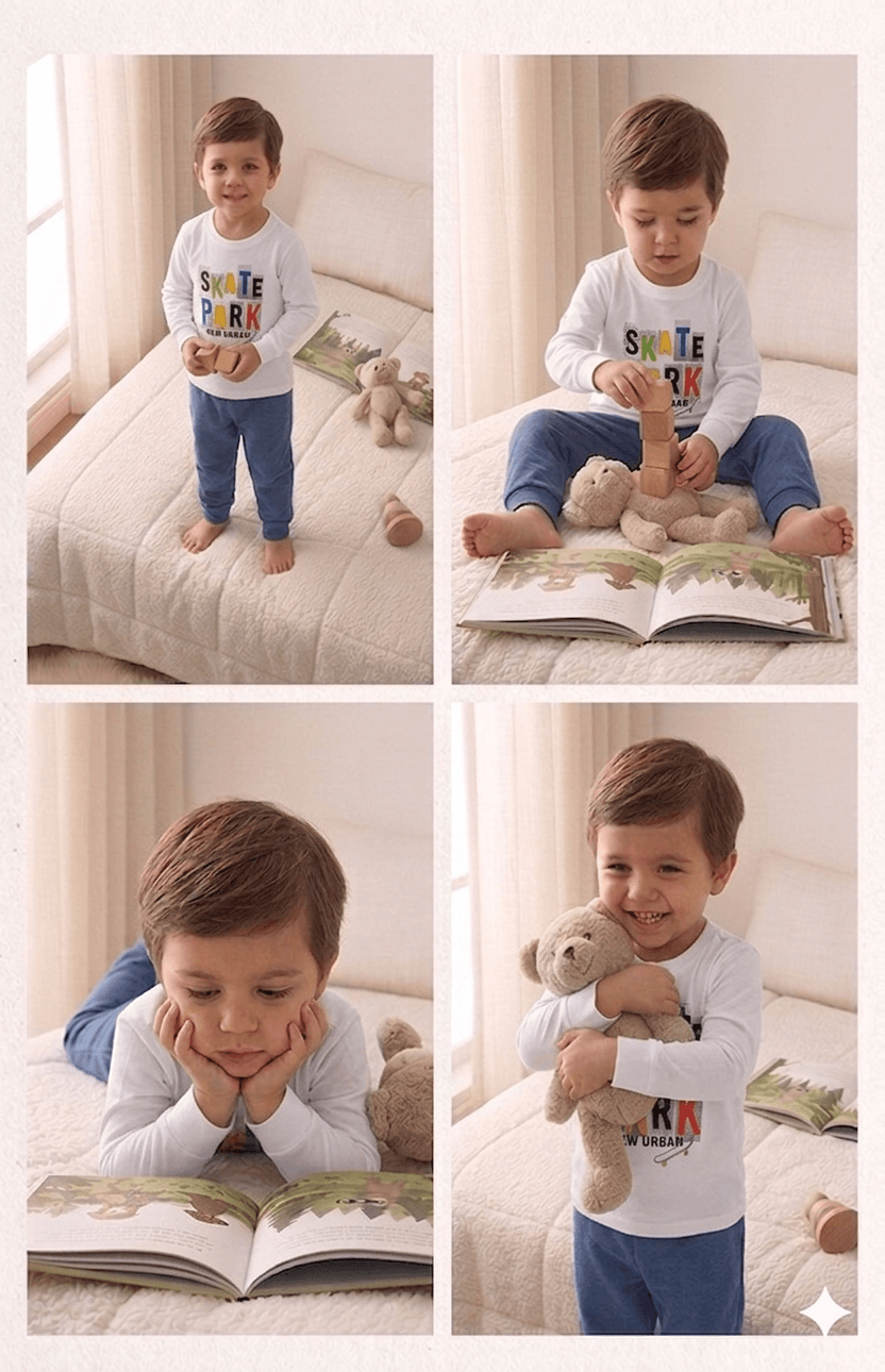 Camiseta Manga longa - Infantil Masculino - Meia Estação - Tamanho 4, 6 e 8