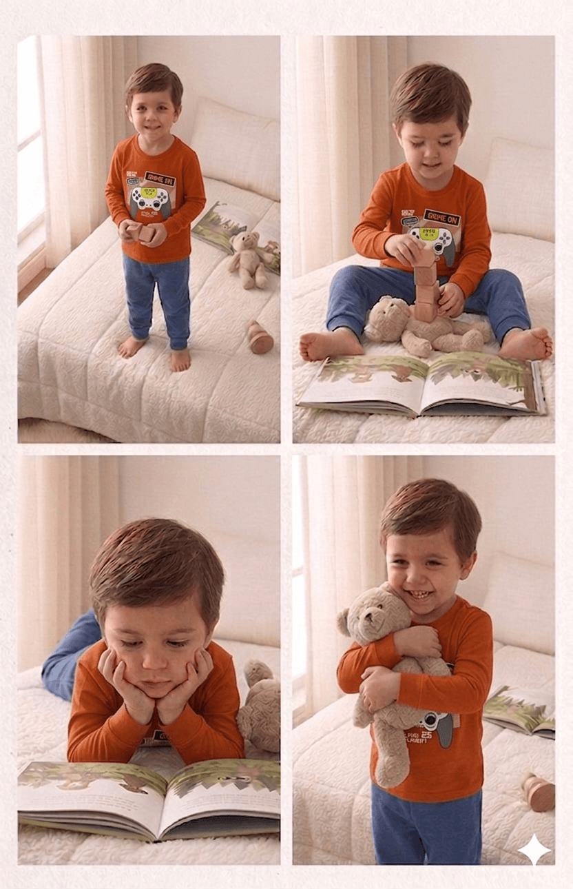 Camiseta Manga longa - Infantil Masculino - Meia Estação - Tamanho 4, 6 e 8
