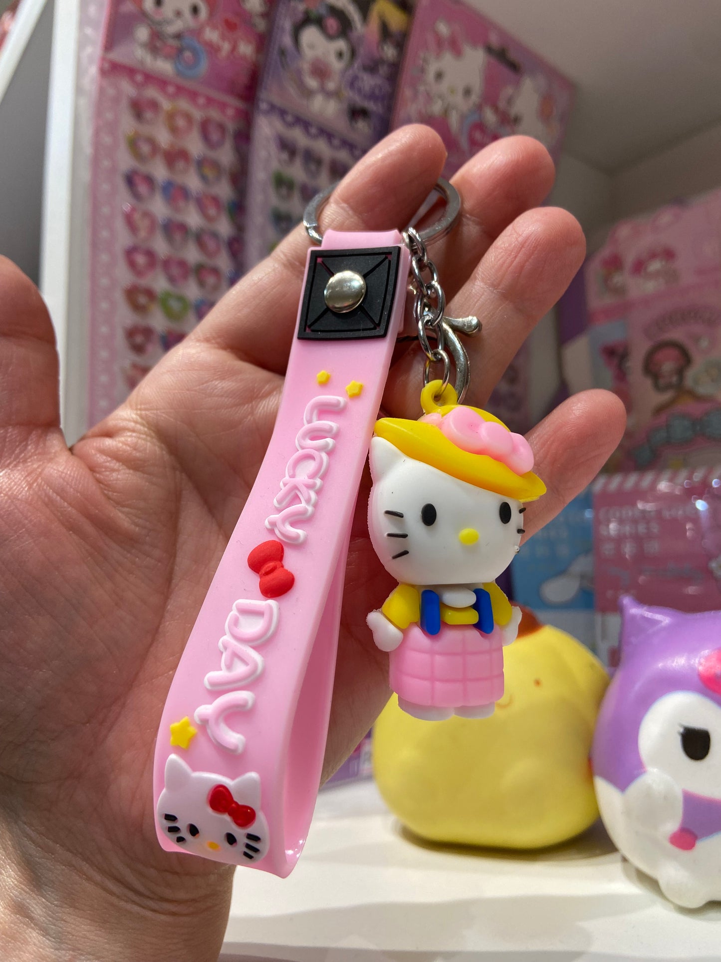 Chaveiro emborrachado Hello Kitty
