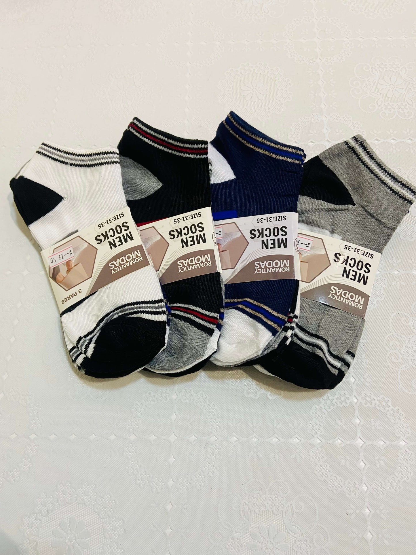 Kit 3 pares de Meias Masculinas - Tamanho 31-35