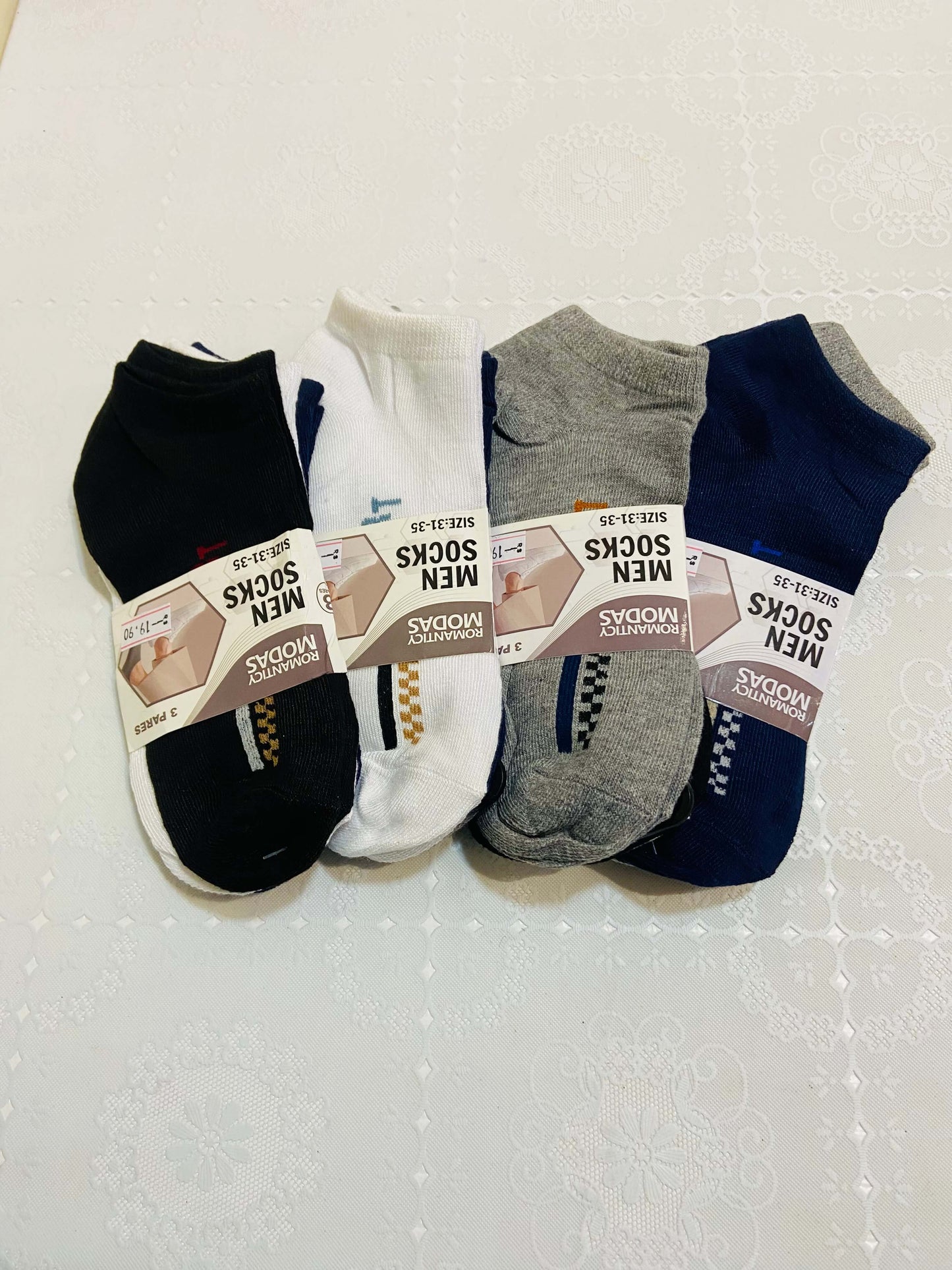 Kit 3 pares de Meias Masculinas - Tamanho 31-35