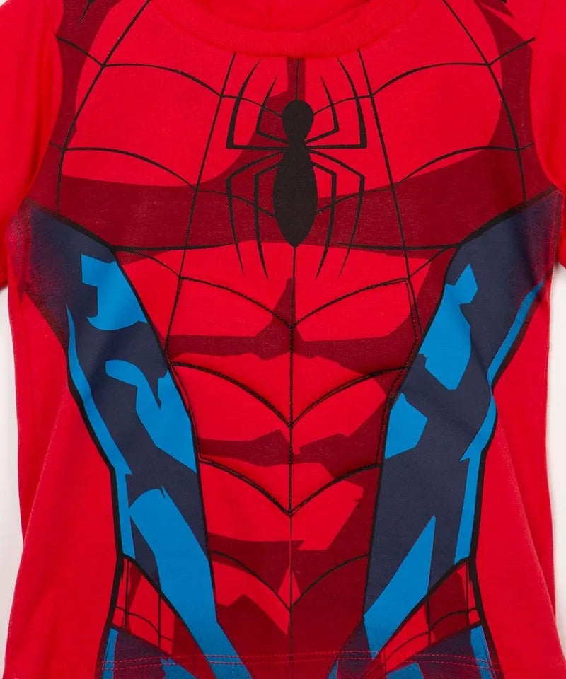 Camiseta Marvel Homem Aranha 3D - Tamanho 4 e 8 - Brandili
