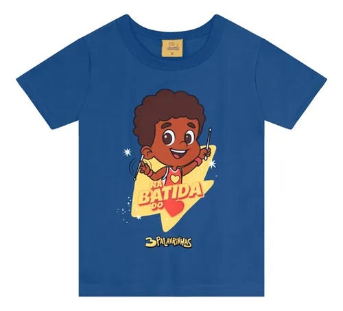 Camiseta Infantil 3 Palavrinhas- Tamanho 3 - Brandili