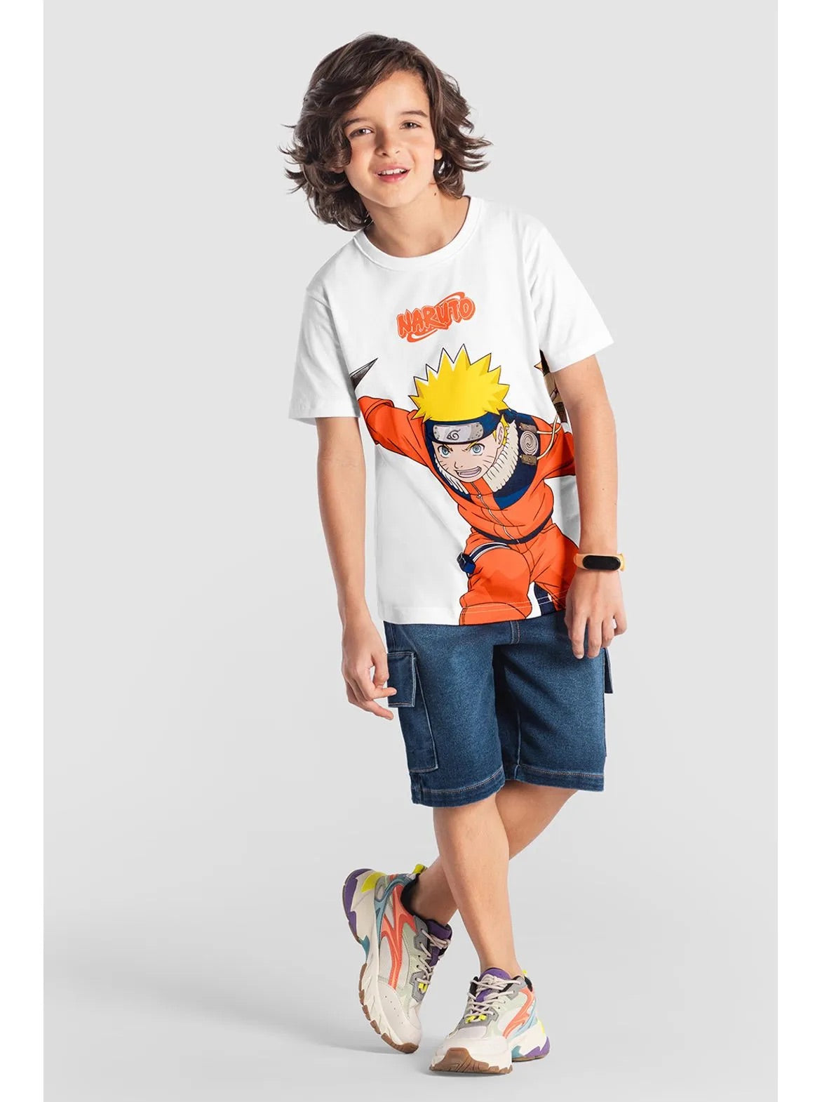 Camiseta Naruto Unissex - Tamanho 6 - Brandili