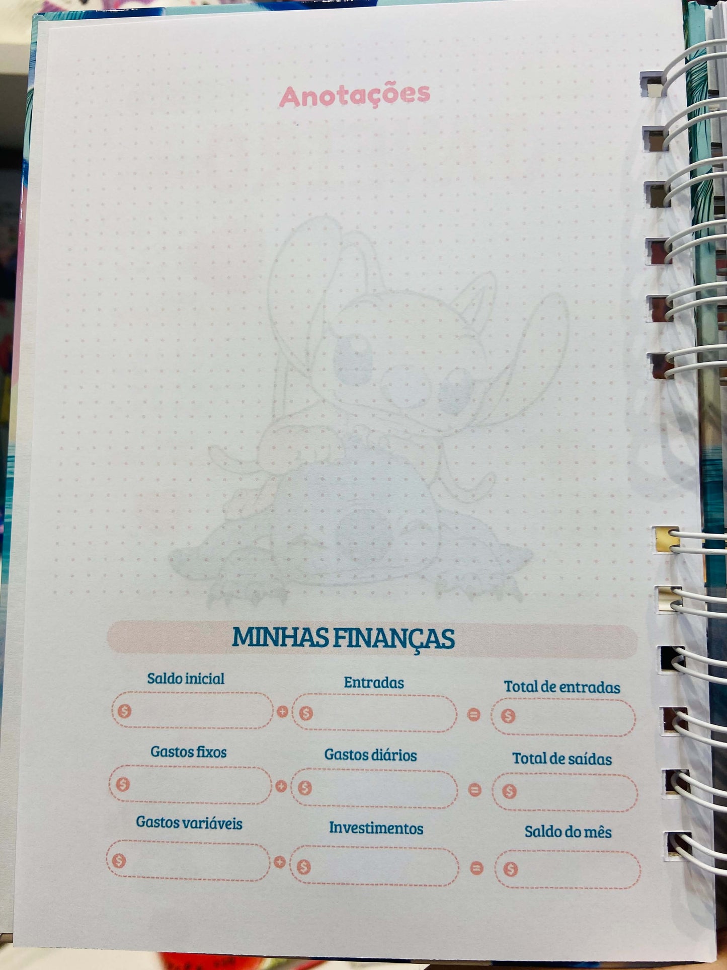 Agenda decorada Stitch 2026