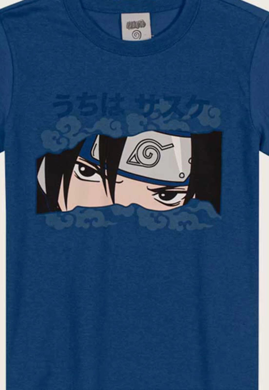 Camiseta Naruto Unissex Sasuke Uchiha - Tamanho 6 e 8 - Brandili