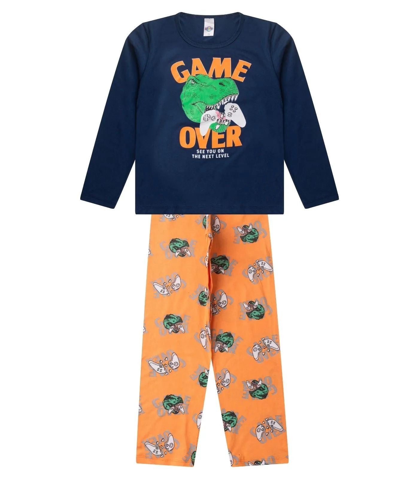 Conjunto de Pijama Masculino manga longa que brilha no escuro! Veste do 10 ao 14