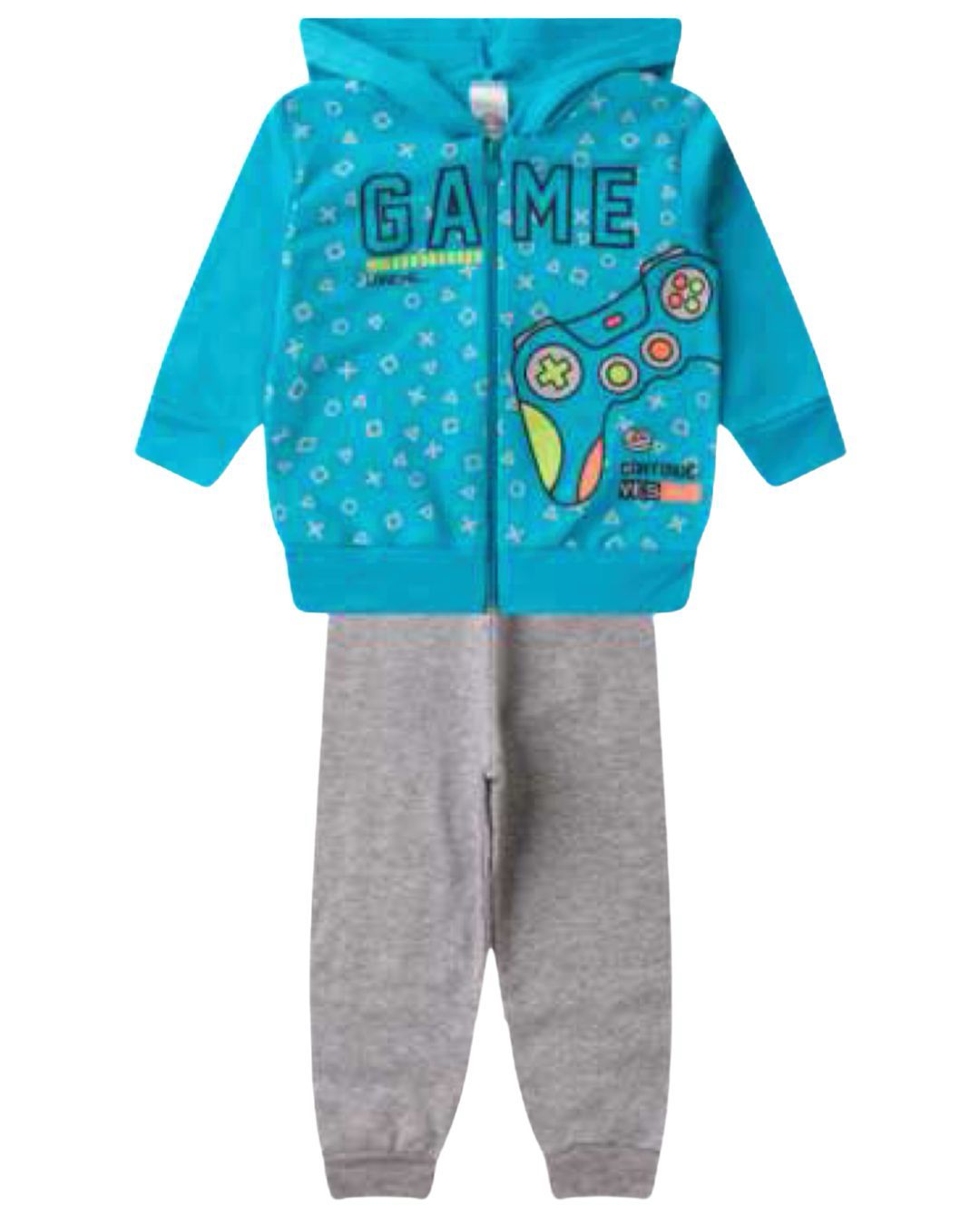 Conjunto 2 peças Masculino Meia Estação - Jaqueta Com Capuz e Calça Moletom Peluciada! Veste do 1 ao 3