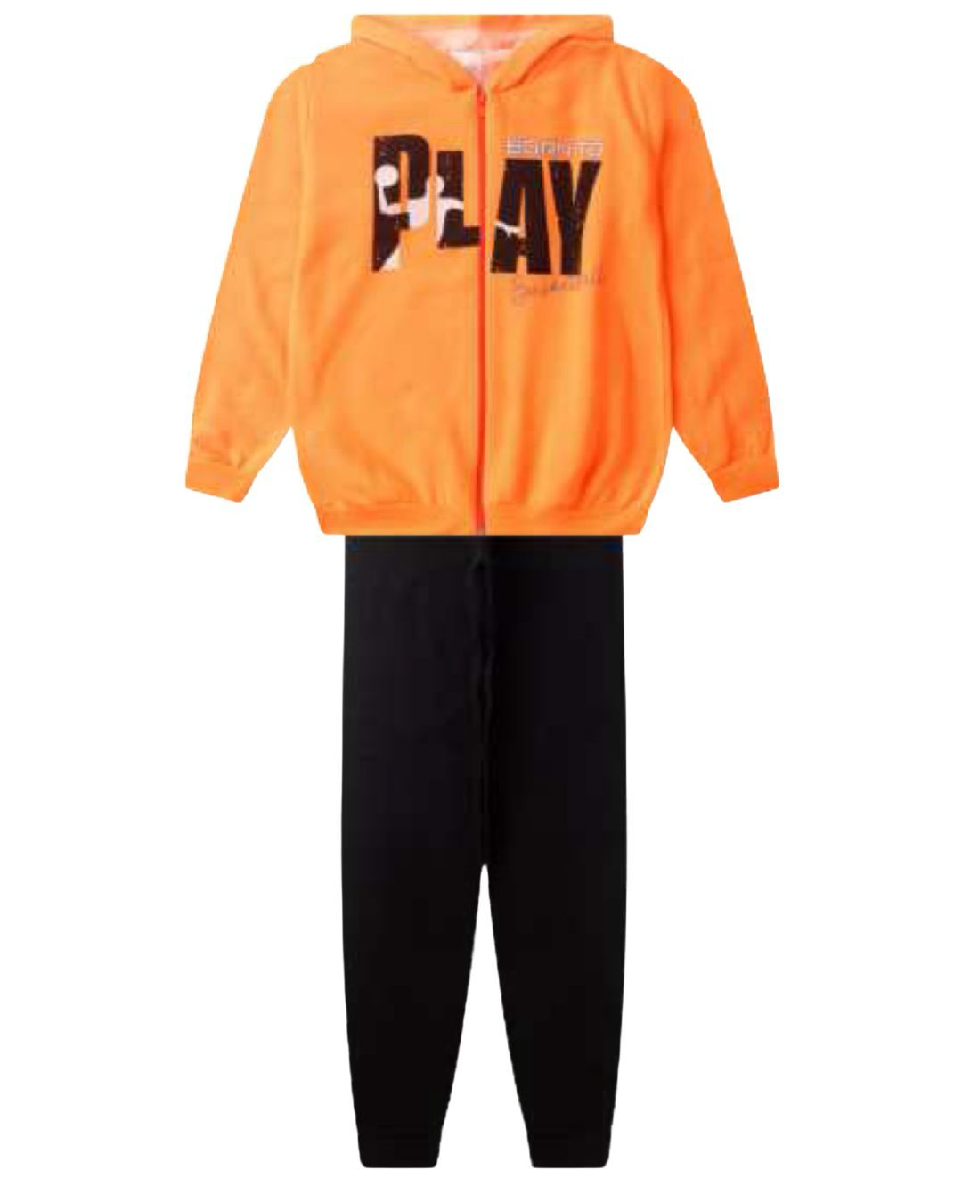 Conjunto 2 peças Masculino Meia Estação - Jaqueta Com Capuz e Calça Moletom Peluciada! Veste do 10 ao 16