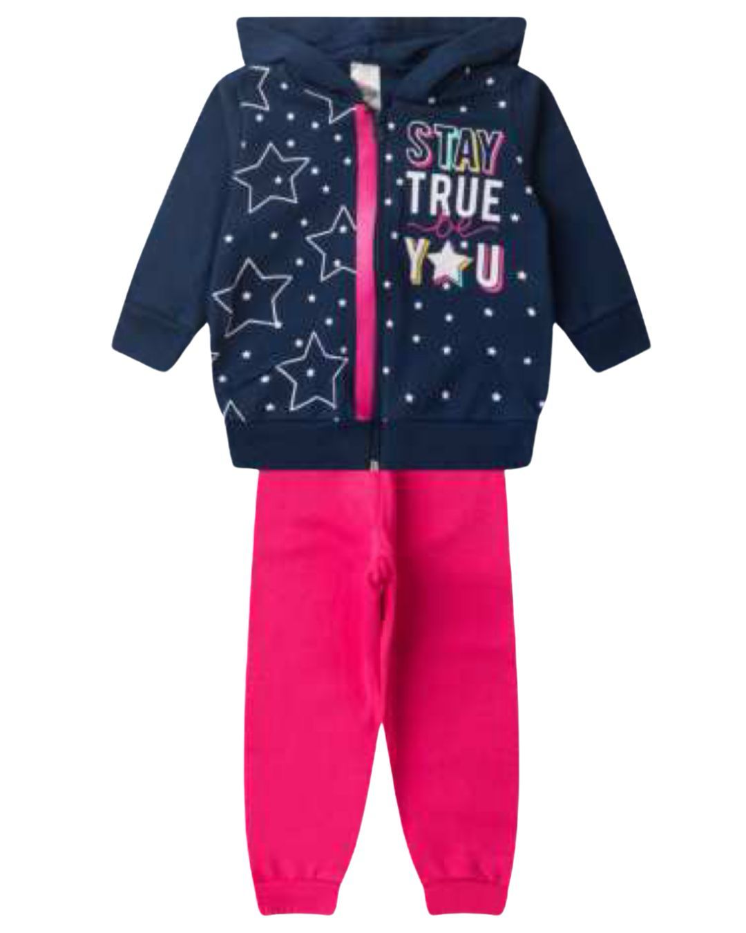Conjunto 2 peças Feminino Meia Estação - Jaqueta Com Capuz e Calça Moletom Peluciada! Veste do 1 ao 3