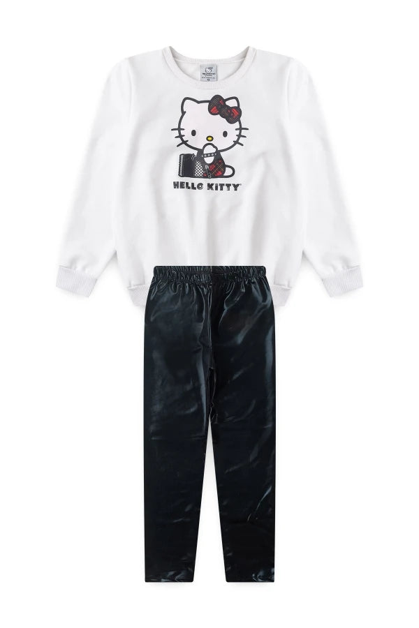 Conjunto Feminino Infantil Gatinha - Hello Kitty - Tamanho do 1 ao 12