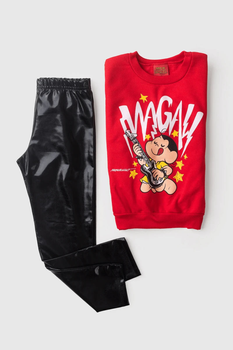 Conjunto Feminino Infantil Magali Roqueira - Tamanhos 4 e 6