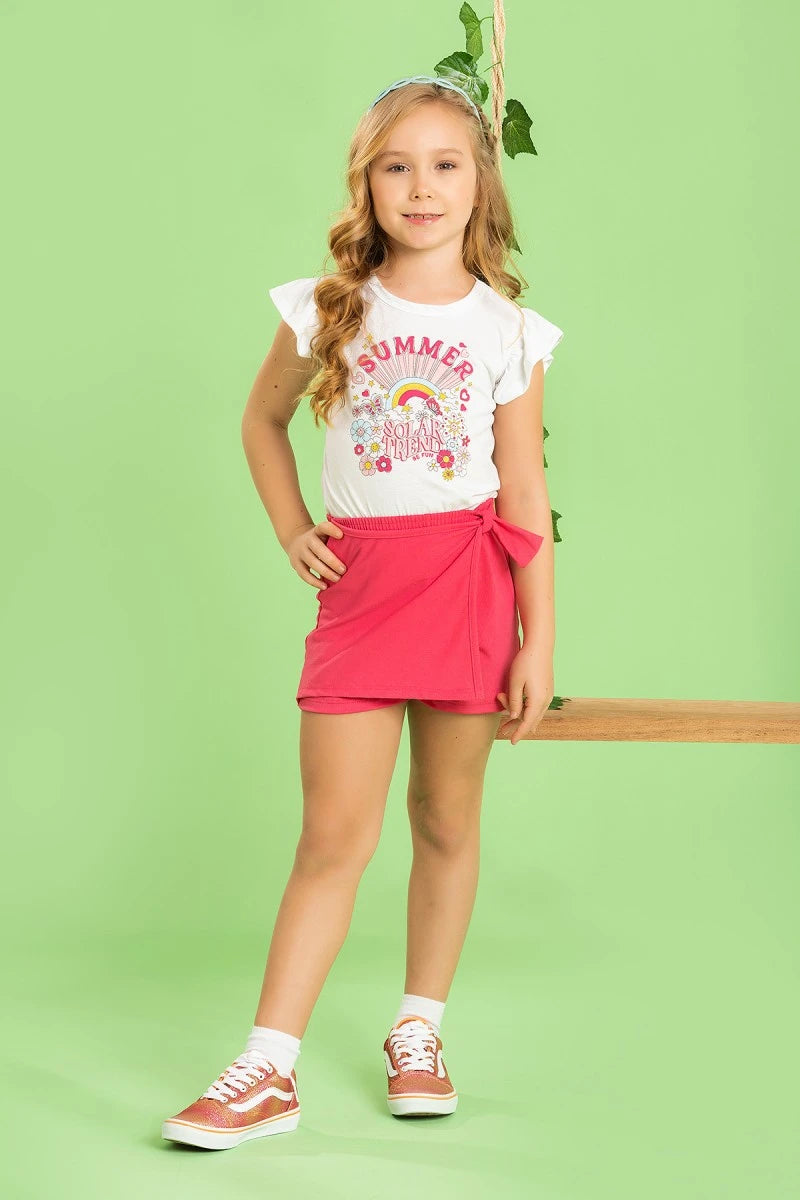 Conjunto Infantil Feminino Summer Solar - Tamanho 10