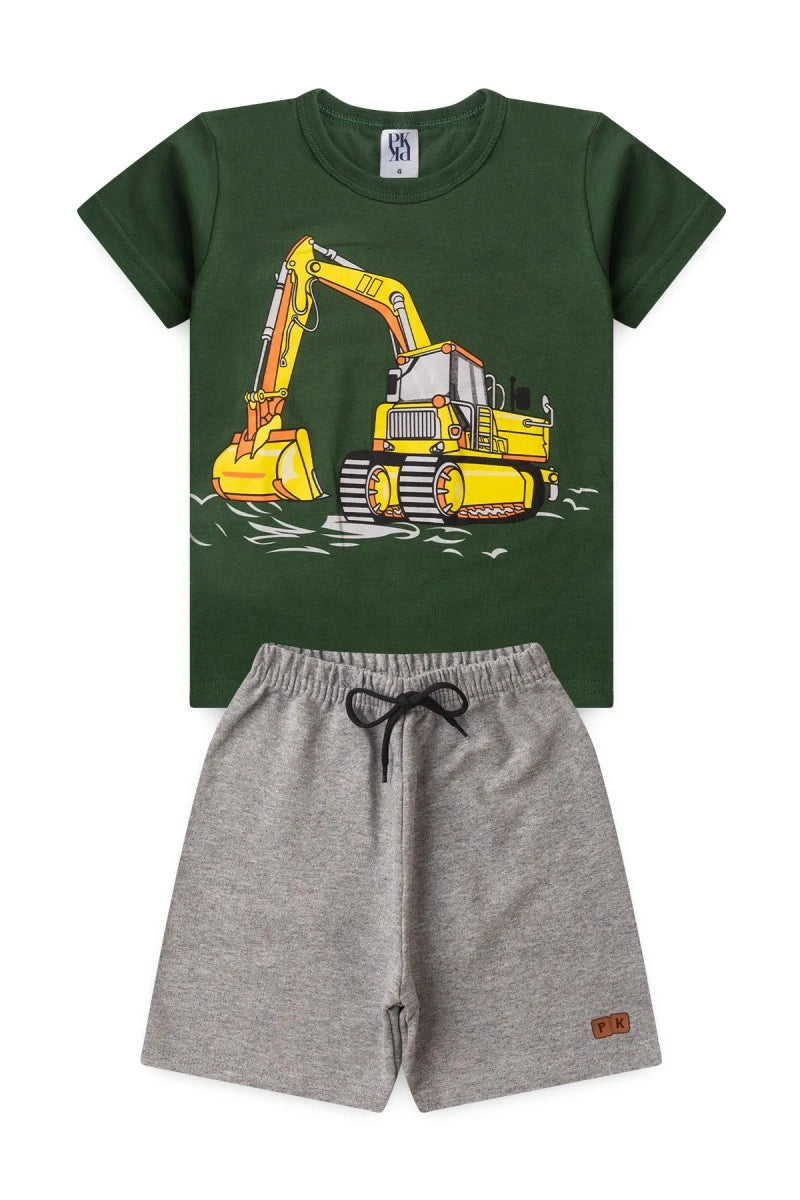 Conjunto Masculino Infantil Retroescavadeira - Tamanho 2