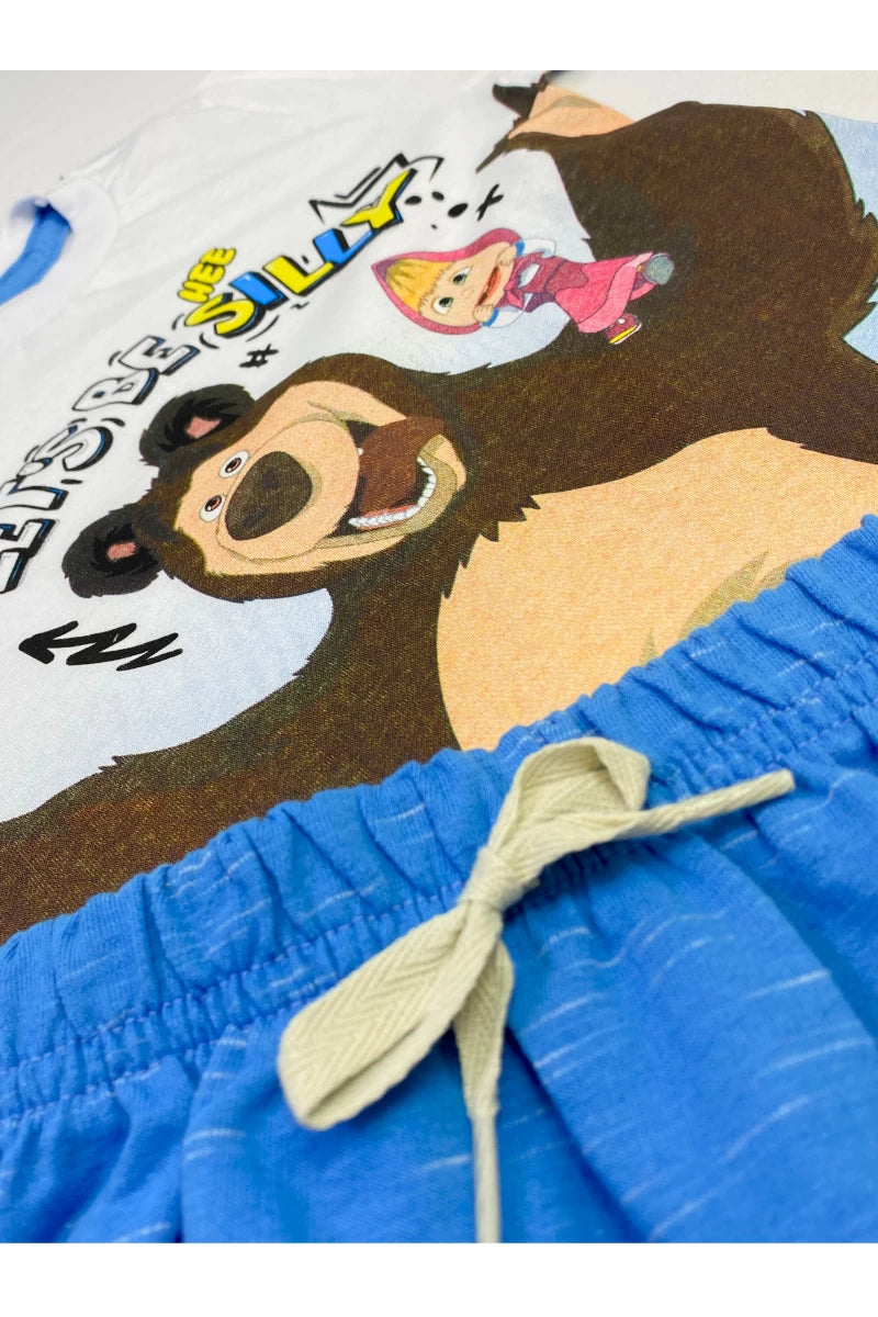 Conjunto Masculino Infantil Masha e o Urso - Tamanho do 1 ao 3