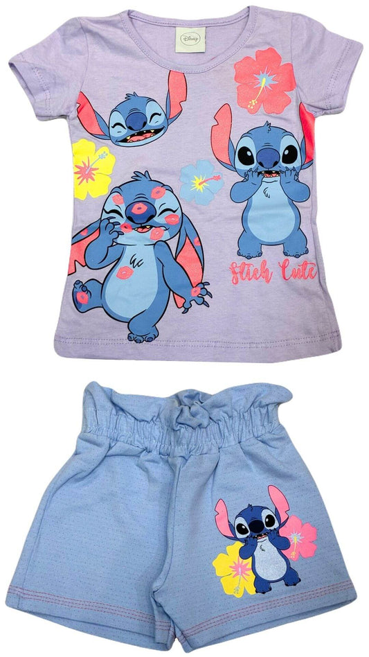 Conjunto Infantil Feminino Stitch - Tamanhos 3 e 6