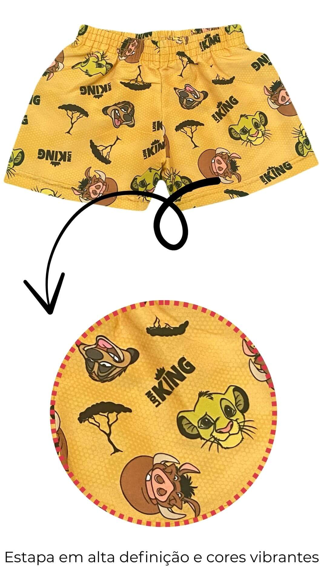 Conjunto Infantil Masculino O Rei Leão - Tamanho 1
