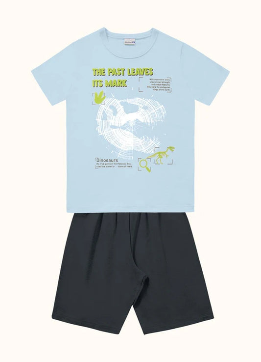 Conjunto 2 Peças Masculino Camiseta e Bermuda - Fakini Kids - Tamanho 4 e 6