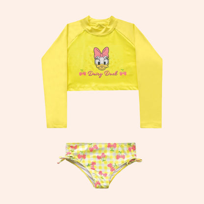 Conjunto Feminino Blusa Manga Longa com Calcinha - Moda Praia - Fakini Kids - Tamanho 10