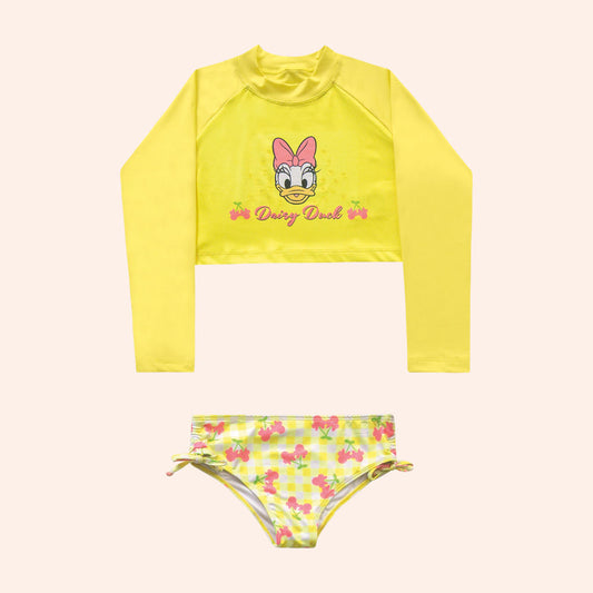 Conjunto Feminino Blusa Manga Longa com Calcinha - Moda Praia - Fakini Kids - Tamanho 10