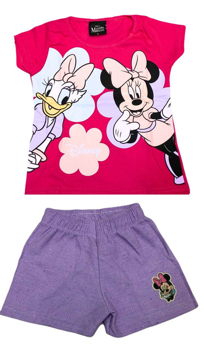 Conjunto Infantil Feminino Minnie e Margarida - Tamanho 1