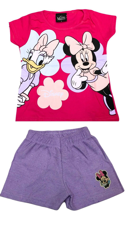 Conjunto Infantil Feminino Minnie e Margarida - Tamanho 1