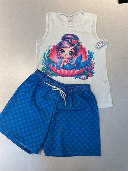 Conjunto Feminino Infantil com estampa sublimada - Tamanho do 2 ao 12