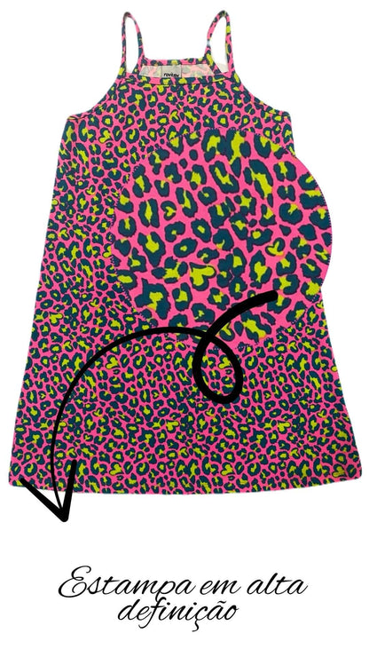 Vestido infantil Oncinha Pink - tamanho 6 - Rovitex