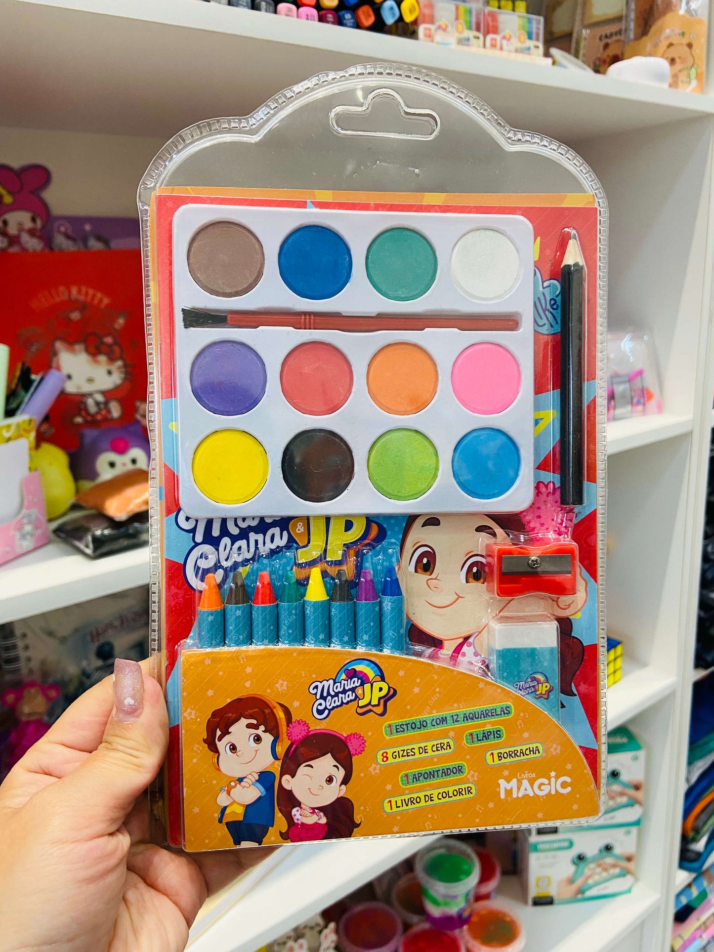 Mini kit com aquarela Personagens
