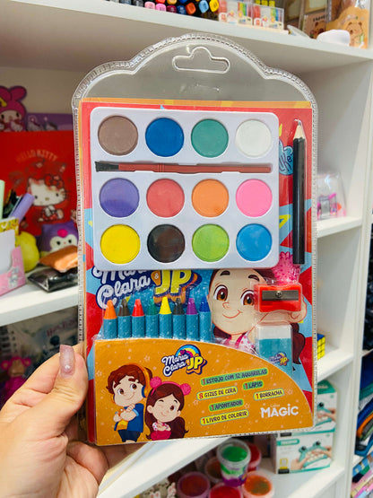 Mini kit com aquarela Personagens