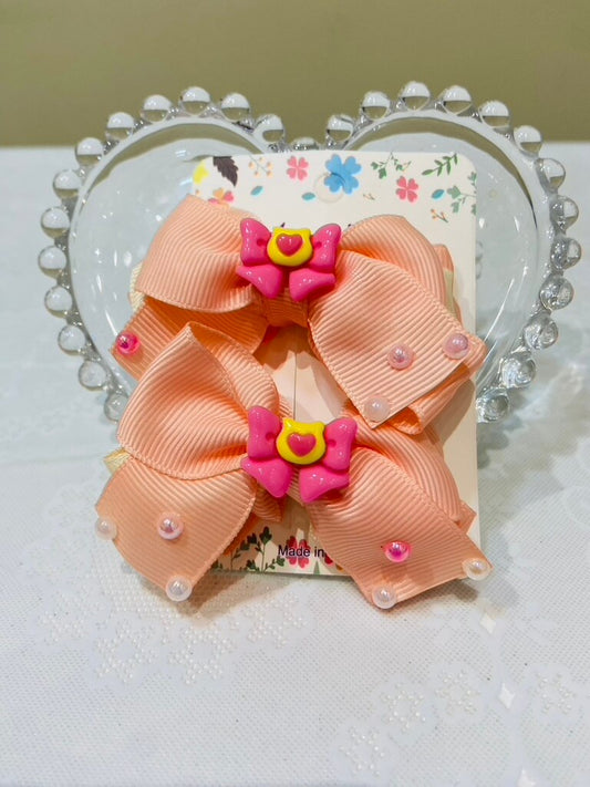kit de 2 laços com pérolas