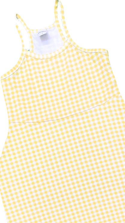 Vestido infantil Xadrez Amarelo - tamanho 1 - Rovitex