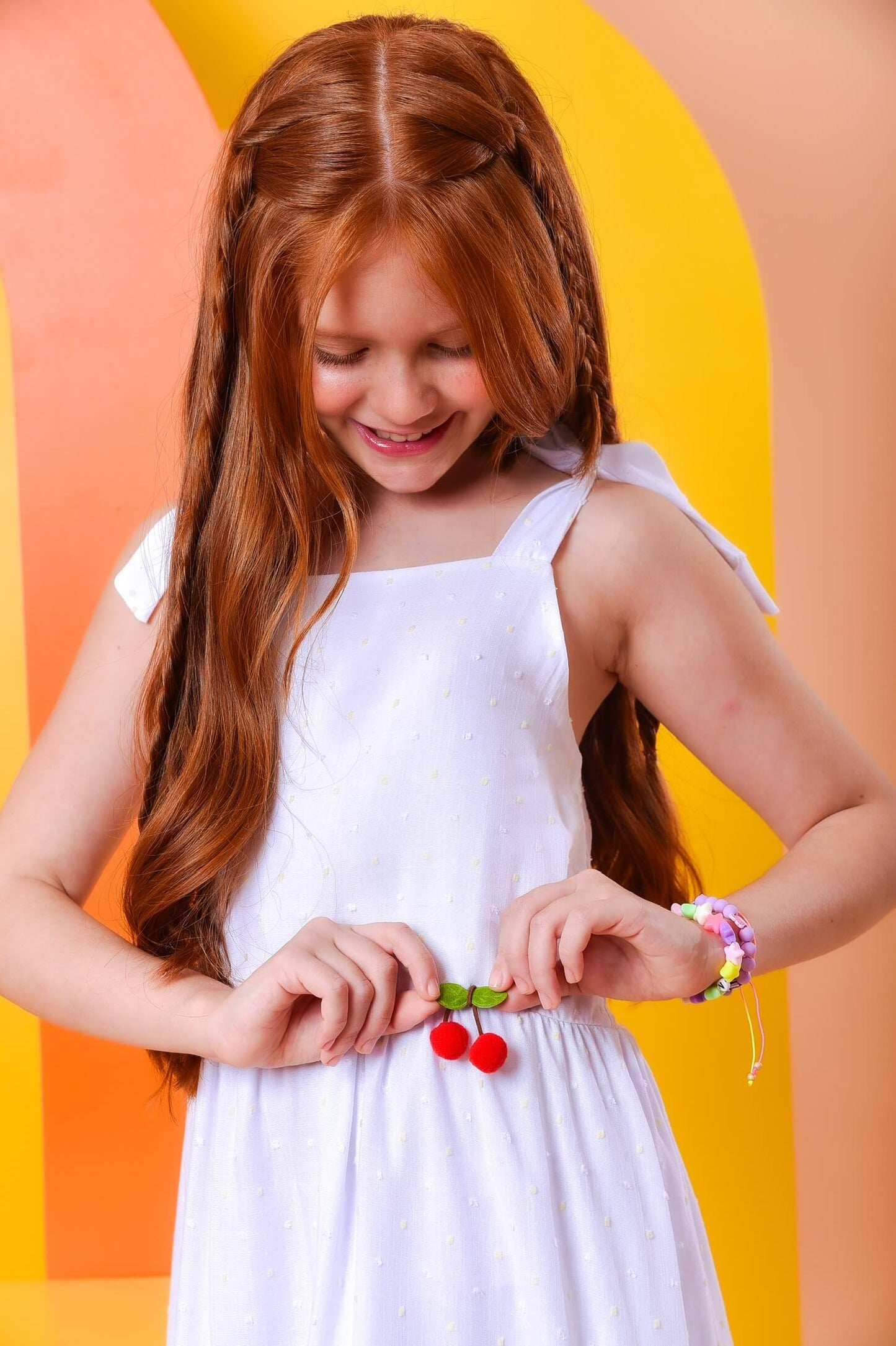 Vestido Festividades Branco Pipoquinha - Tamanho do 4 ao 10